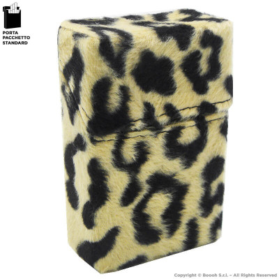 PORTAPACCHETTO LEOPARDATO CON VANO ACCENDINO